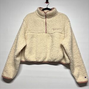✨Champion Women's Cream Sherpa Jacket Size XL
